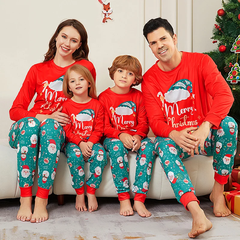 Christmas Matching Family Pajamas Outfits 2025 Adult Kids Father Mother Clothes Xmas Sleepwear Baby Boy Girl Pyjamas Family Look