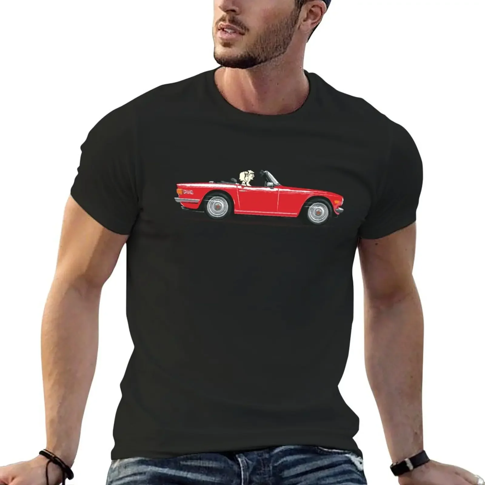 

Pimento Red color TR6 – the Classic British Sports Car T-Shirt animal prinfor boys tops Short sleeve tee mens workout shirts