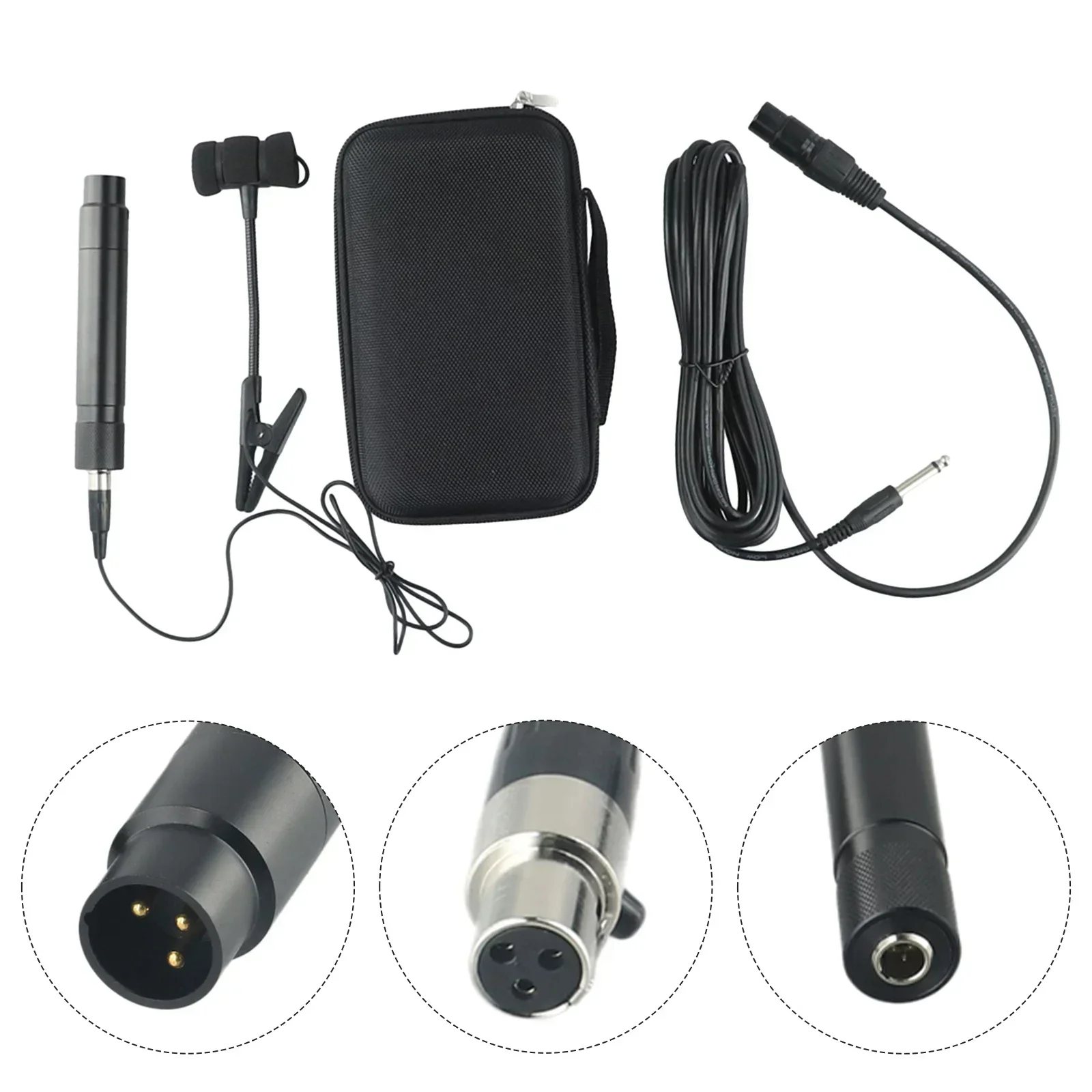 

Sax Microphone Portable 3 4 Pin Wired Omnidirectional One-way Set Sax Microphone For Music Instrument 20-20kHz
