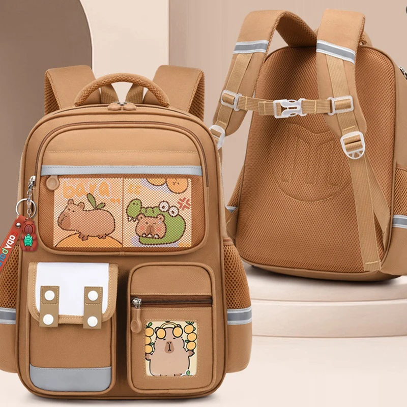 Waterproof Capybara Large Capacity Alleviate Burden School Bag Protecting Spine Widen Straps Backpack For Students