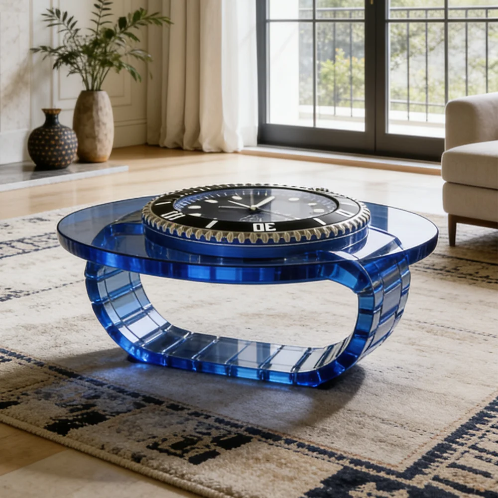 G*-Watch Style Luxury Fiberglass Center Table Waterproof Outdoor Indoor Showroom Lounge Furniture Premium
