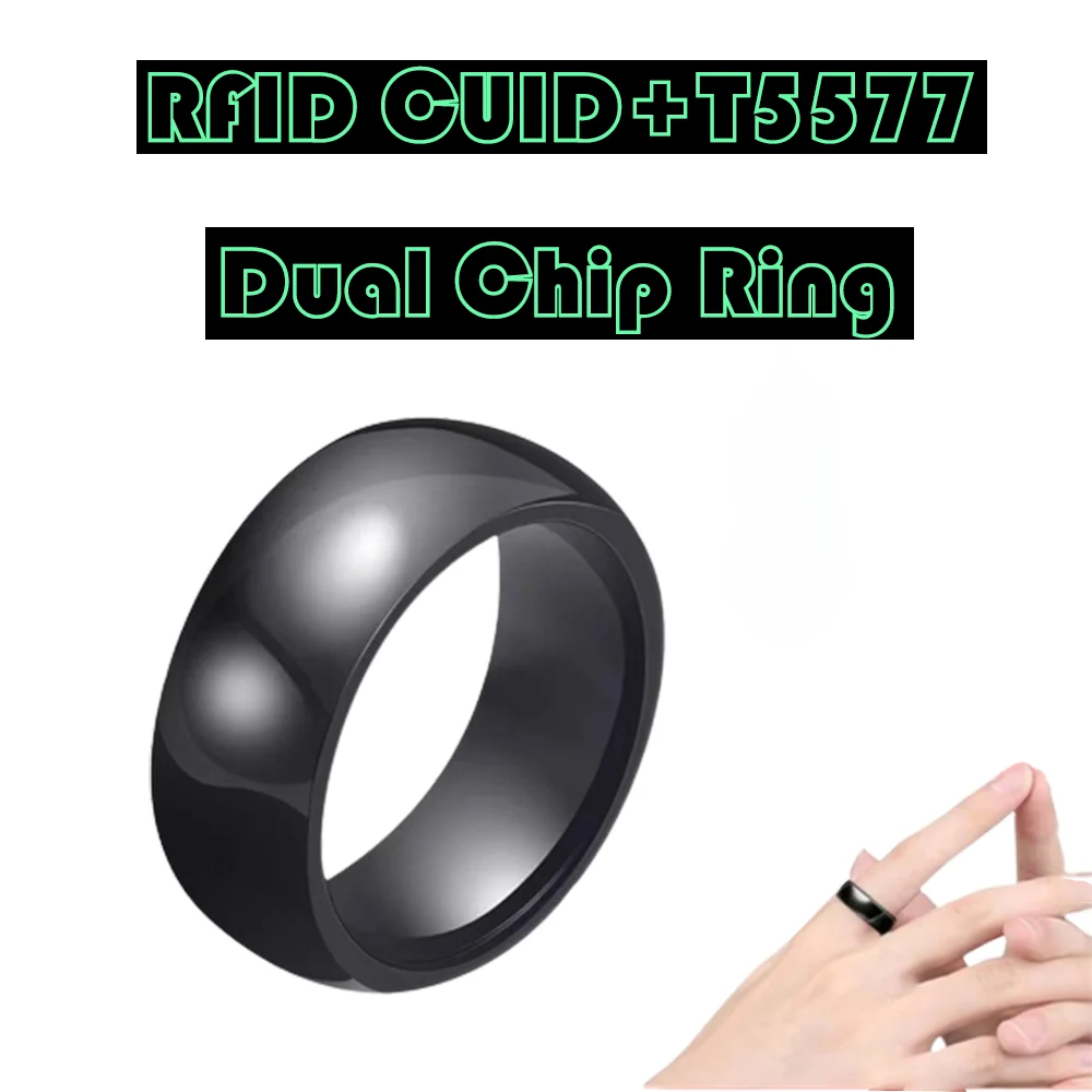 RFID chytrý dvojí čipem klon šifrovací klíč IC 13.56mhz gen2 CUID kopie NFC odznak legitimace T5577 EM4305 changeable náznak 1K S50 přepisovatelné prsten