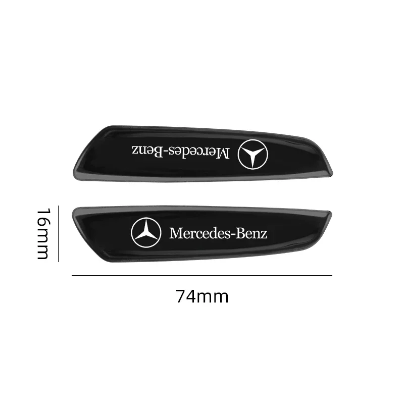 2pcs Metal Emblem Badge Car Fender Side Stickers For Mercedes Benz W203 W204 W205 W210 W211 W212 W221 W222 CLS CLA CLK SLK GLK