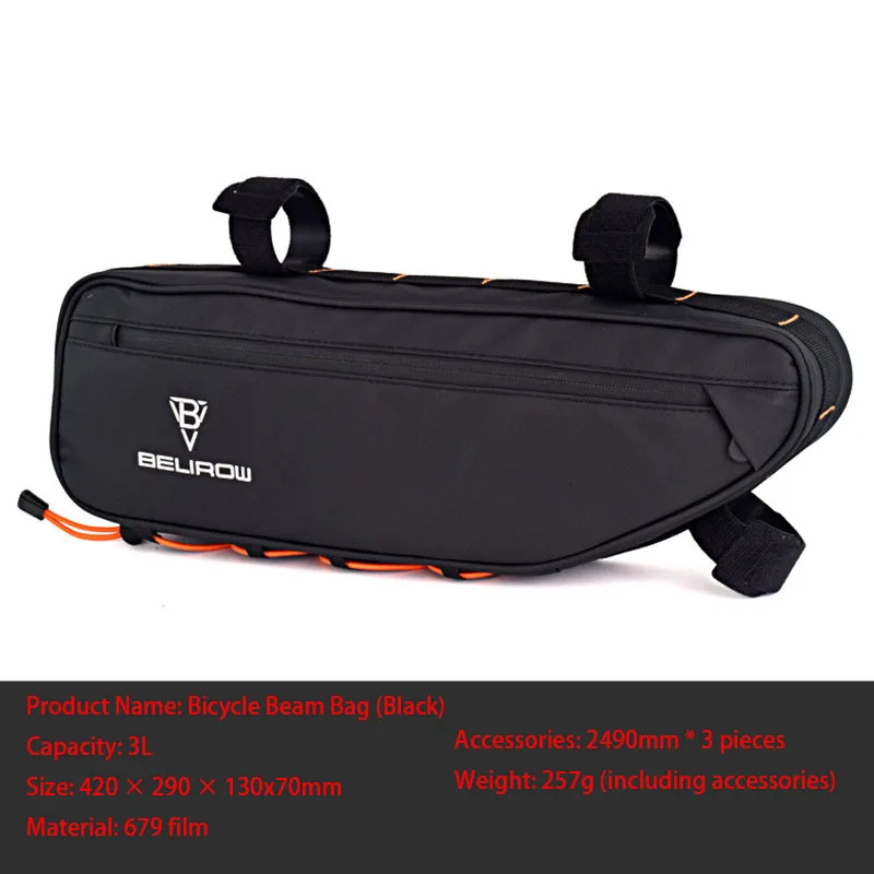 

Ride Confidently! Spacious All-Weather Top Tube Pack for Your Bike