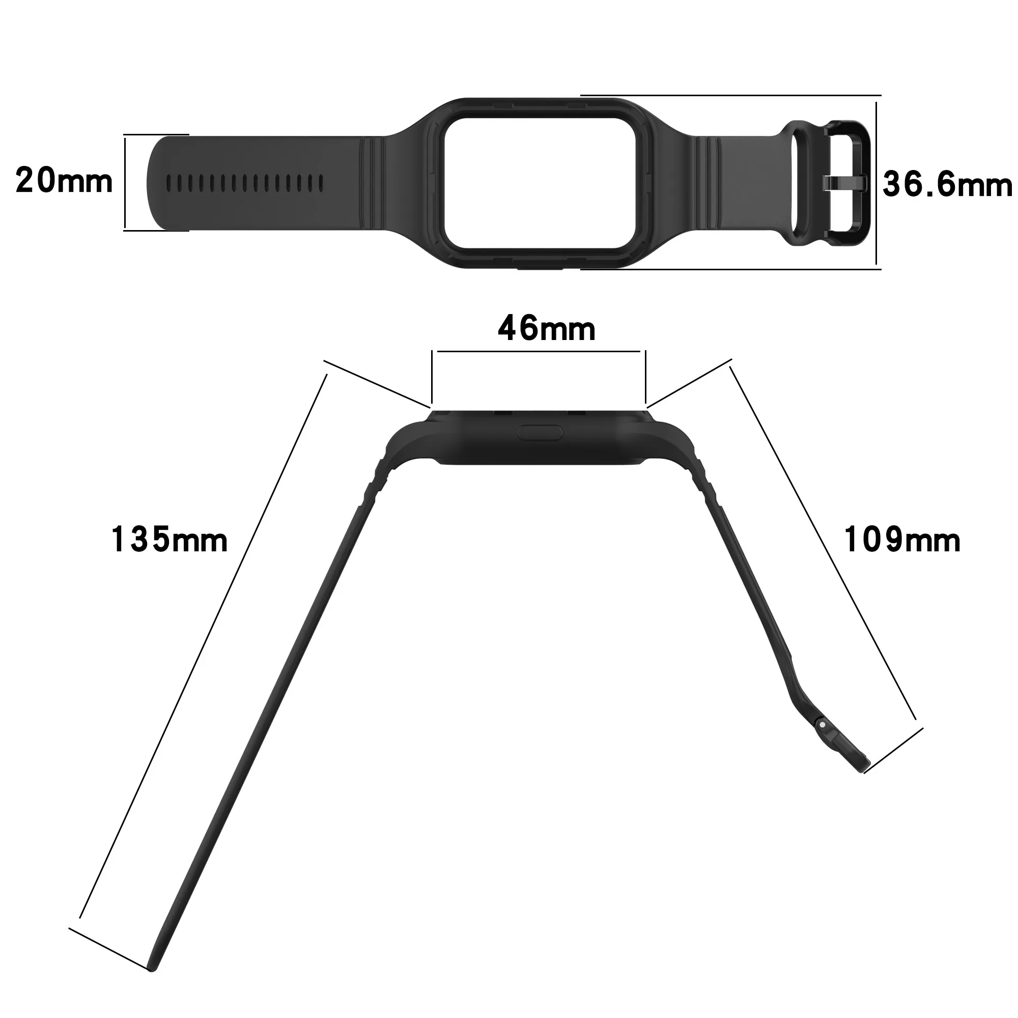 Integrated Watch Strap for Xiapmi Band 9Pro Band Built-in Watch Case High Security Replaceable Bracelet for Mi 8Pro Wristband
