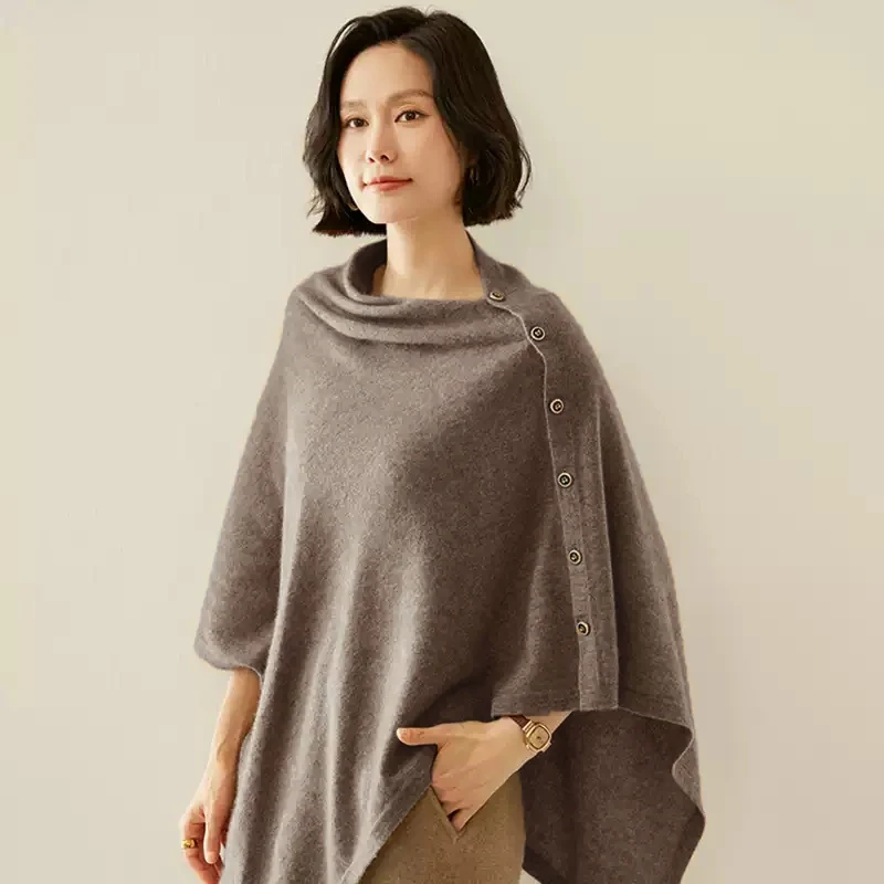 

Women's High-End Outerwear Shawl Fashionable Scarf Warm Cloak Knitted Coat Autumn And Winter