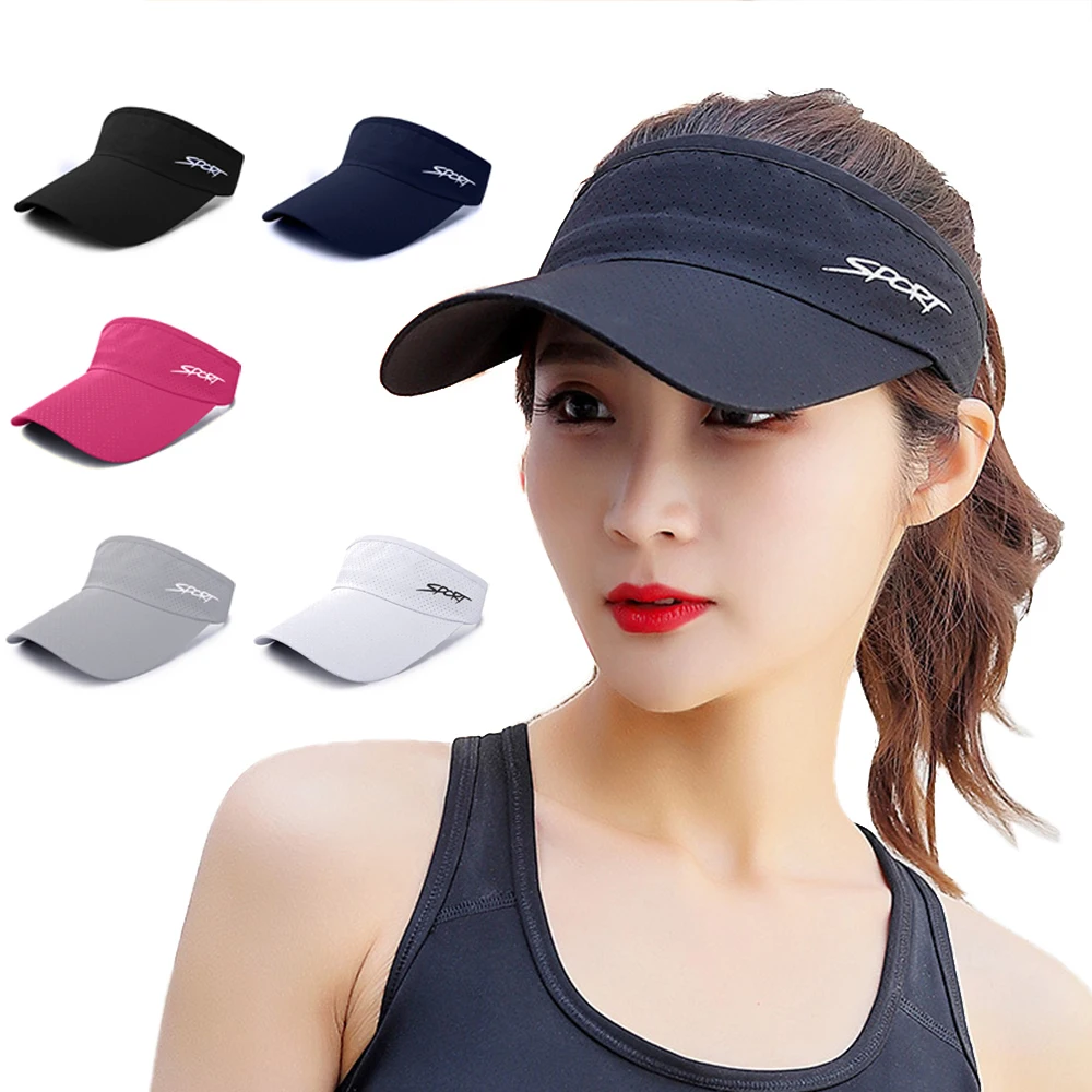 

Empty Top Sun Hat Unisex Adjustable Sunscreen Cap Outdoor Sports Running Sunshade Breathable Sweat-absorbing Baseball Caps