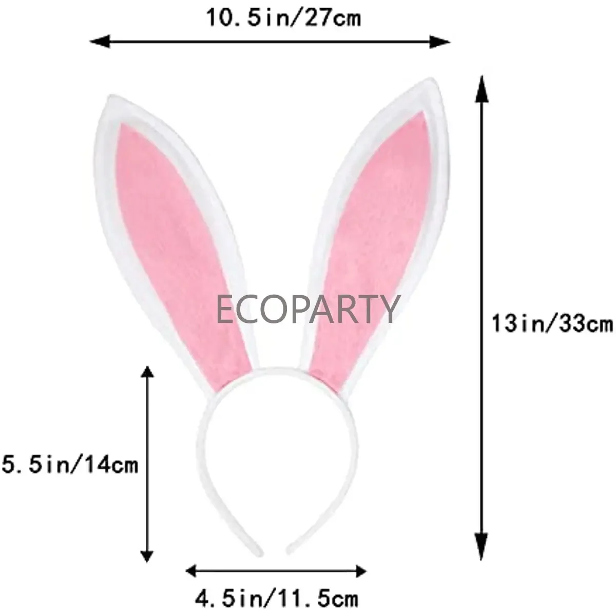 Easter Bunny Ears Headband 3 Piece Set Plush Rabbit Ears Headband Bowtie and Tail Party Cosplay Halloween Costume Accessories 20