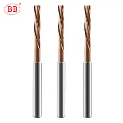 BB Reamer Left Hand 0.5mm-2.22mm BB2055 Micro Carbide Spiral Flute Coated PRO External Cooling Aluminum Small Hole Making