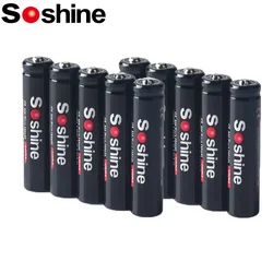 Soshine 10PC 10440 280mAh Rechargeable Battery 3.2V AAA LiFePO4 Battery Smart Lithium Batteries 1000 Cycles for Flashlight Toy