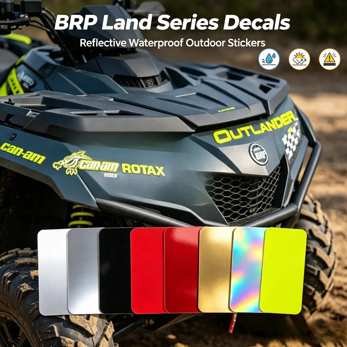 For BRP Outlander Stickers Warteproof Decal Racing Atv Utv Ssv PowerSport Vehicles Reflective Sticker for Can-Am Rotax PRO MAX