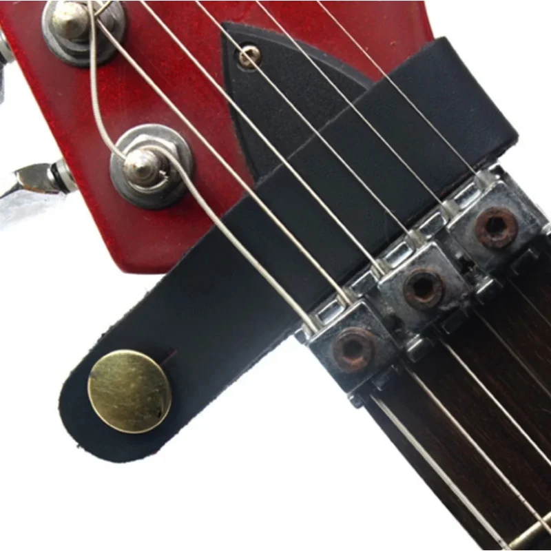 1-4PC Folk Guitar Strap Buckle Leather Belt Guitar Neck Strap Safe Lock Holder for Ukulele Classic Bass Guitar Parts Accessories
