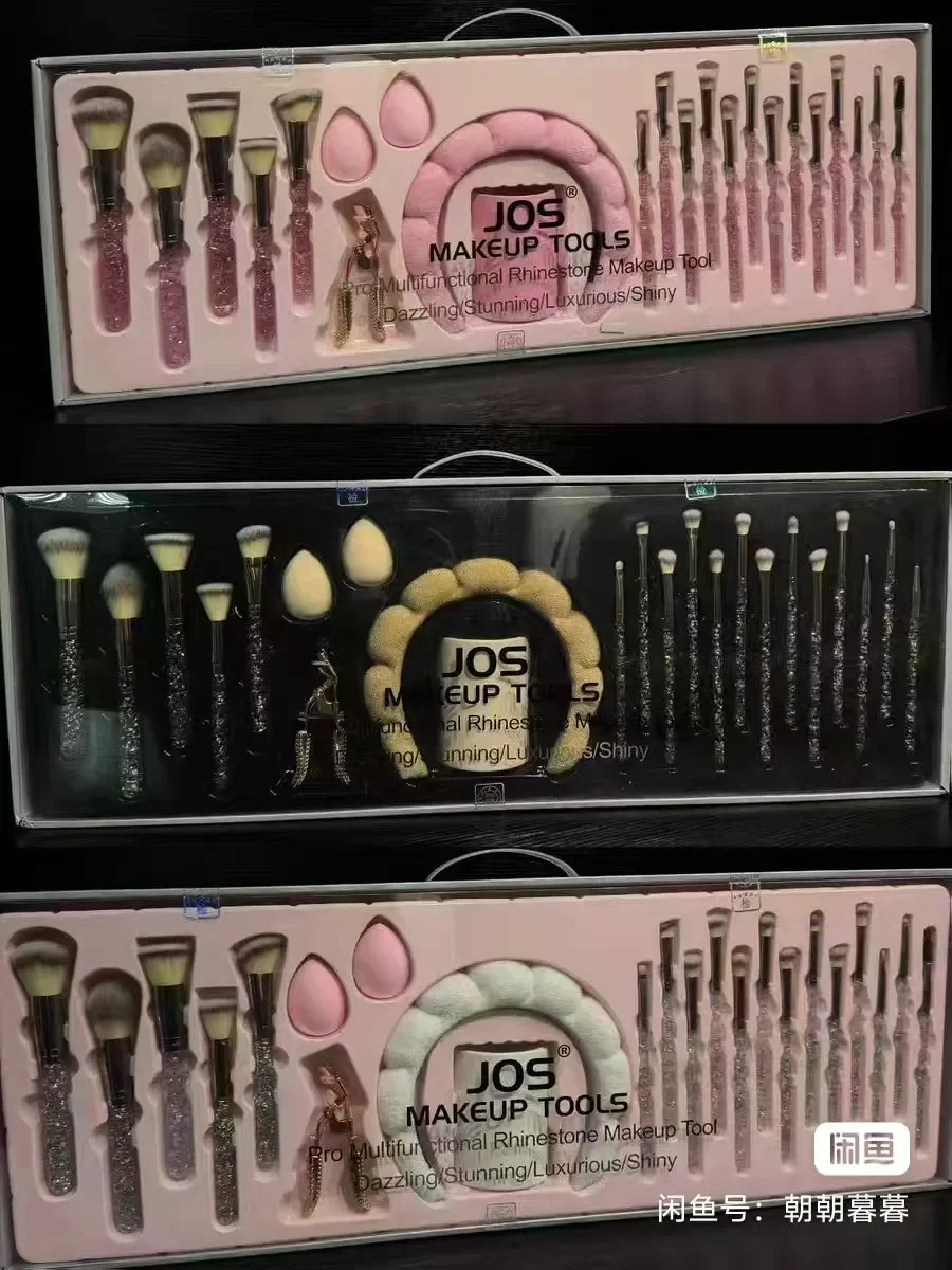 23Pcs Makeup Brush Beauty Tools Kit, Include Eyelash Curler and Glitter Headband, Cosmetic Makeup Applicator Set