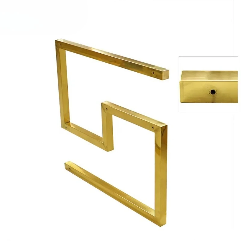 إكسسوارات أثاث إطار كرسي أريكة معدني ذهبي فاخر على شكل حرف S