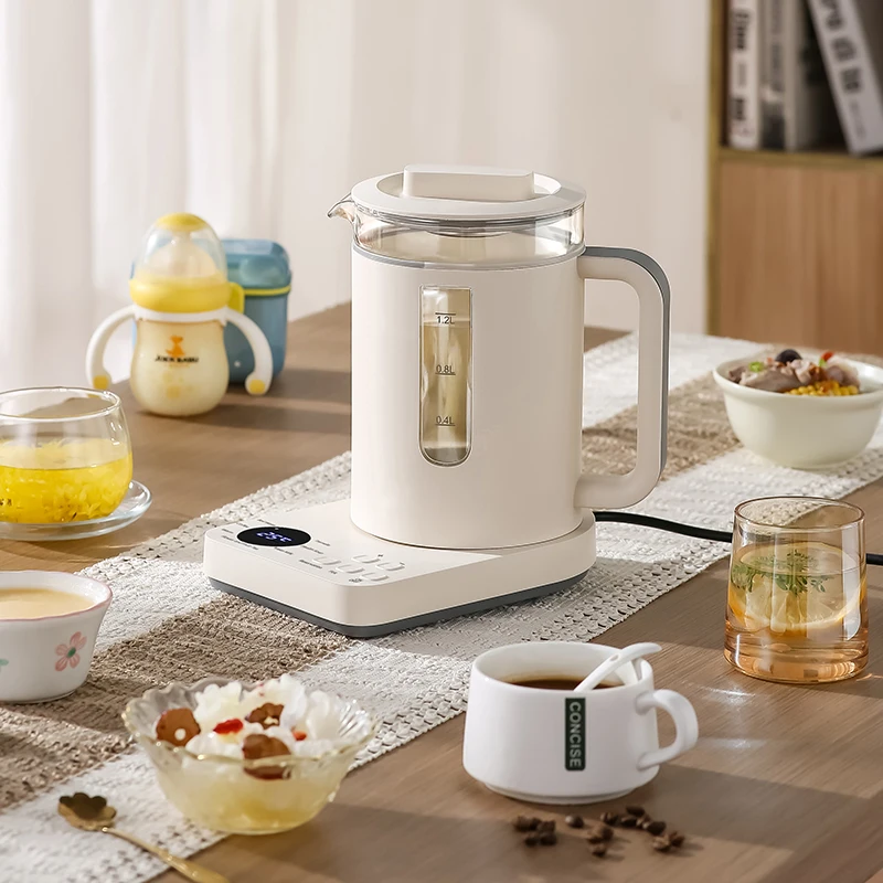 

Новый стиль, умный электрический чайник 1,2 л с контролем температуры, бытовой новый горшок для здоровья, чайник, чайник, заварочный стеклянный коврик