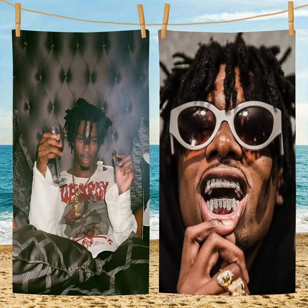 

Fashion Rapper Music Star Playboi Carti Beach Towel Colorful Bath Towels For Girl Microfiber Quick Dry Custom Sand Free Beach