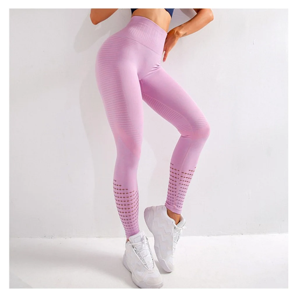 

Women Fitness Leggings Yoga Elasticity Soft Gym Slimming Jogging Pants Knitting Casual Walking Girls Legging Green M