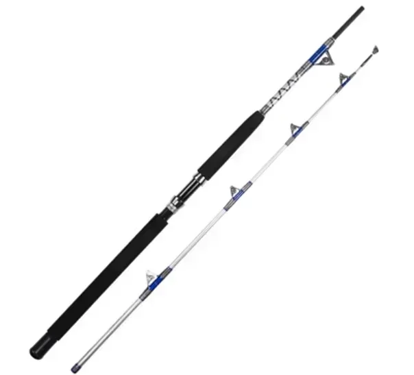 1.98M 2.1M Saltwater Spinning Big Game Fishing Rod 50kg 2 Piece Offshore  Trolling Rod Sea Boat Fishing Pole with Roller Guides - AliExpress 18