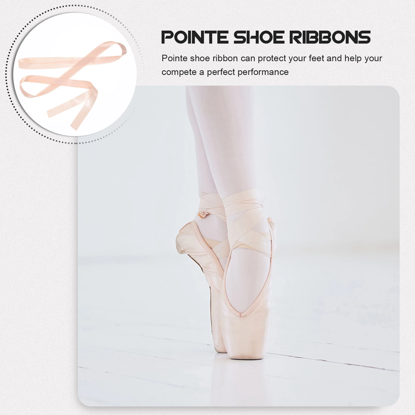 

2 Pcs Ballet Shoes for Girls Pointe Ribbon Ribbons Heels Aldult Accessories Women Pink Child