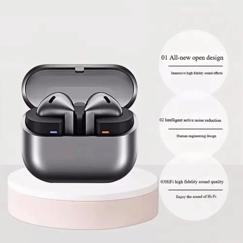 2025 سماعات أذن لاسلكية Galaxy Buds3 Pro، سماعات رأس هجينة ANC داخل الأذن، وقت تشغيل 25 ساعة، صوت هاي فاي لصالة الألعاب الرياضية/الجري