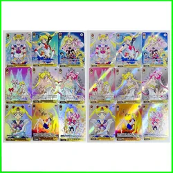 Sailor Moon karty kolekcjonerskie chłopiec gry zabawki gry stołowe prezenty urodzinowe DIY anime STsukino Usagi Sailor Moon premium flash card