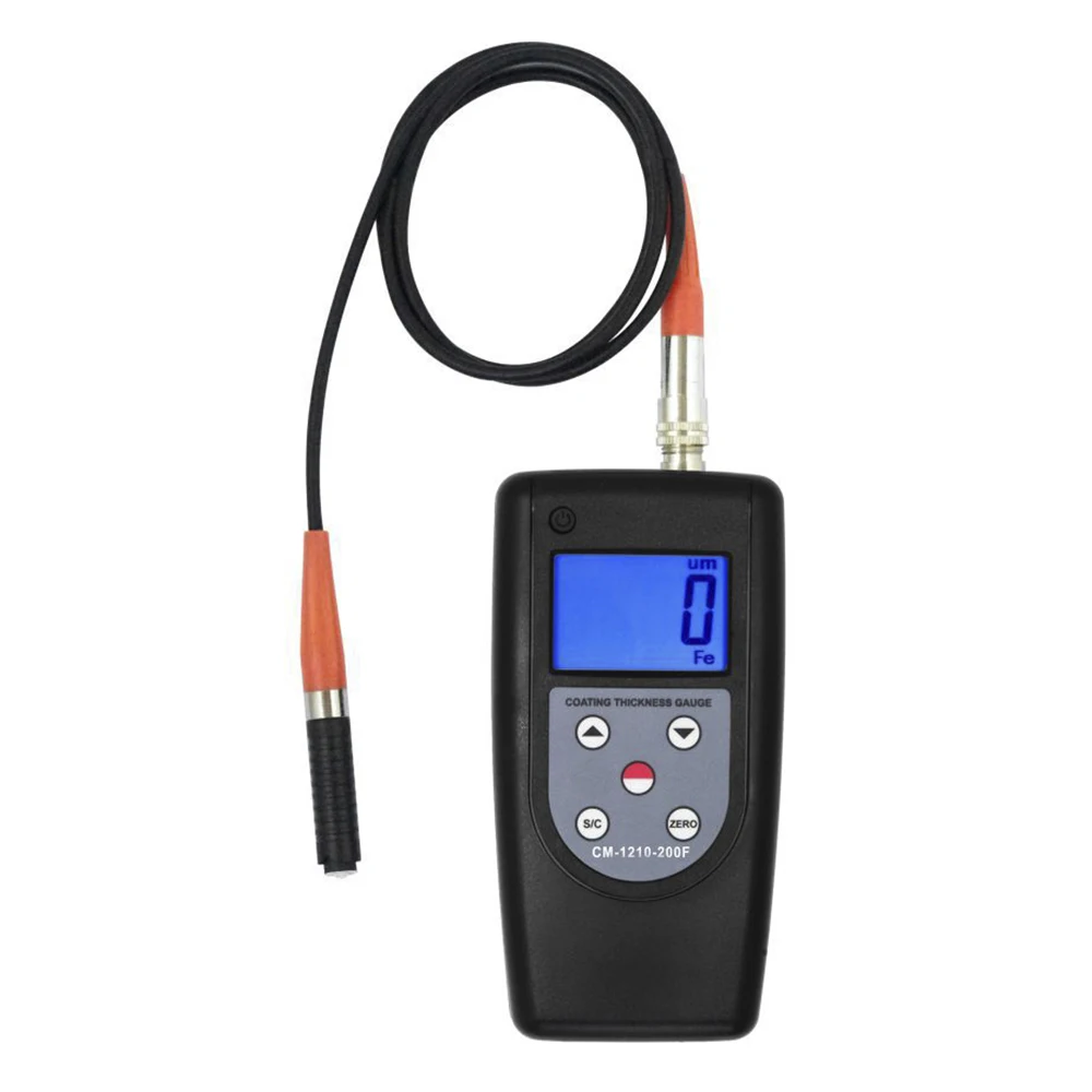 CM-1210-200F Coating Thickness Gauge DIgital Thickness Meter with F Probes Range 0-200um/0-8mil