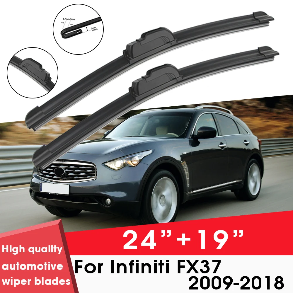 

BEMOST Car Wiper Blades Front Window Windshield Rubber Refill Wiper For Infiniti FX37 2009-2018 24"+19" Car Accessories