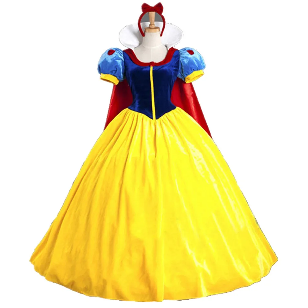 

Snow White Princess Costumes Cartoon Halloween Adult Lolita Dress Fantasia Christmas Gown