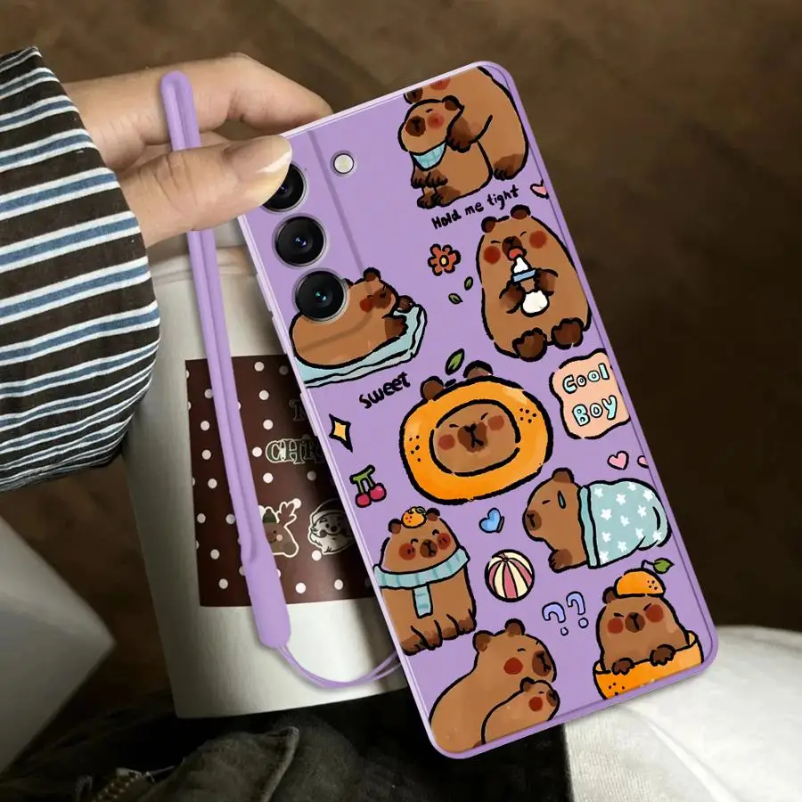 Cute Capybara Case for Samsung Galaxy A13 A14 A16 A11 A12 A34 A35 A22 A52 A51 A24 A15 A36 A26 Phone Cover