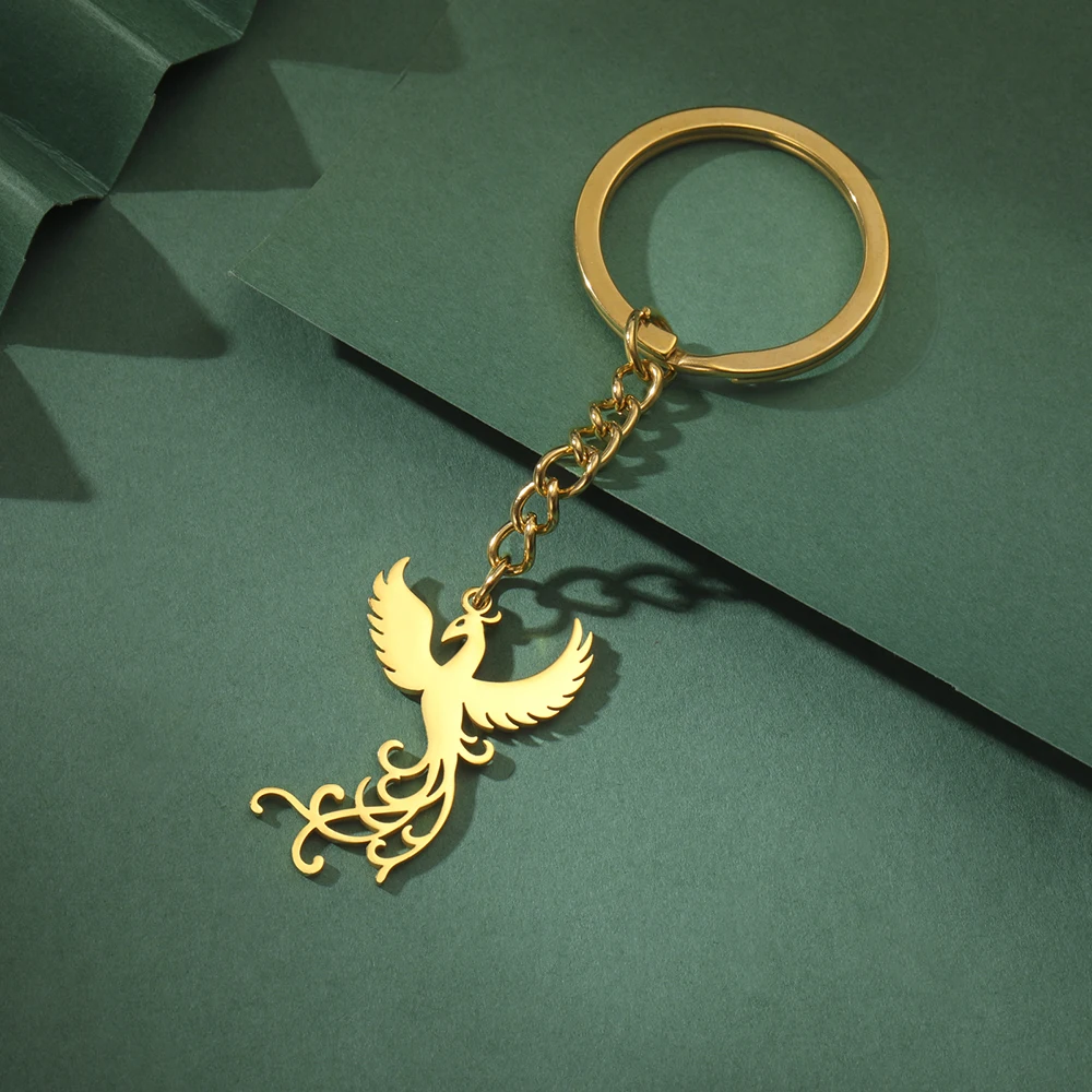 Dawapara Mythologie Vogel Phoenix Schlüsselanhänger Mytikaler Tierschutz Stärke Symbol Totem Schlüsselanhänger Edelstahl Schmuck – Detail 18