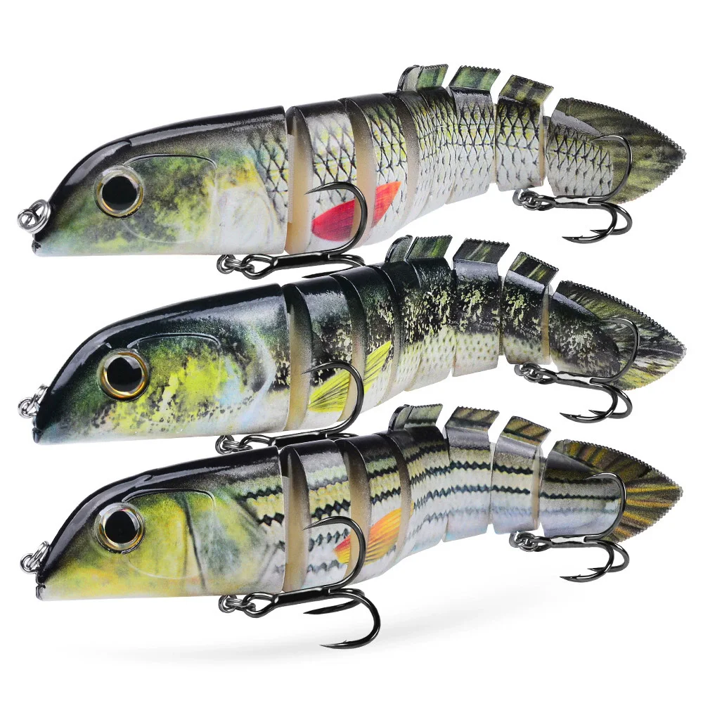 

1pcs Multi Jointed Sea Fishing Lure 8 Segments Swimbait 8 Color 16.5cm 42g Lifelike Loach Joint Bait 1/0# Treble Hook hs076