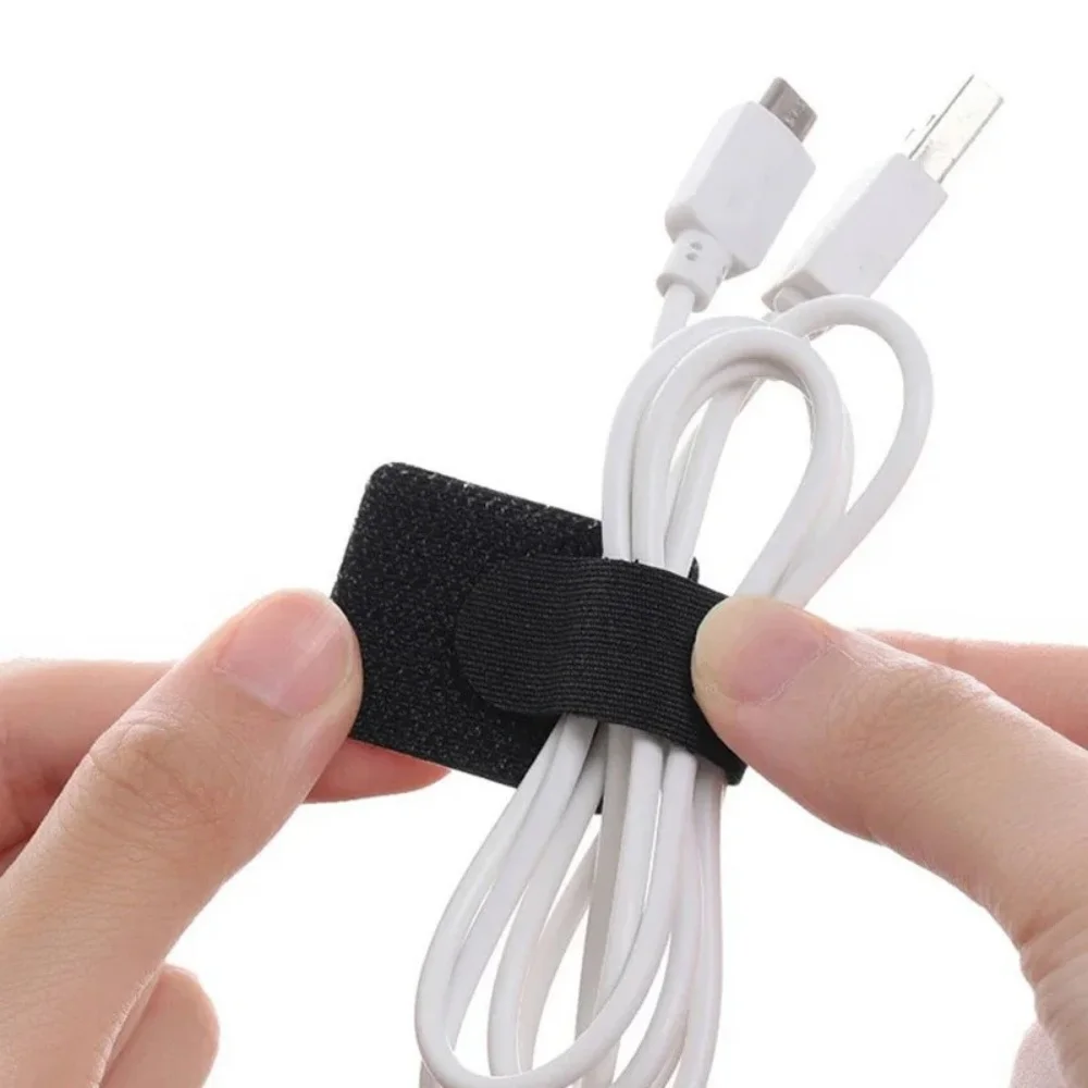 Reusable Hook‑and‑Loop Cable Ties Adjustable Self‑Adhesive Wire Straps Cord Organizer Fastening Holder for Desk Cable Management