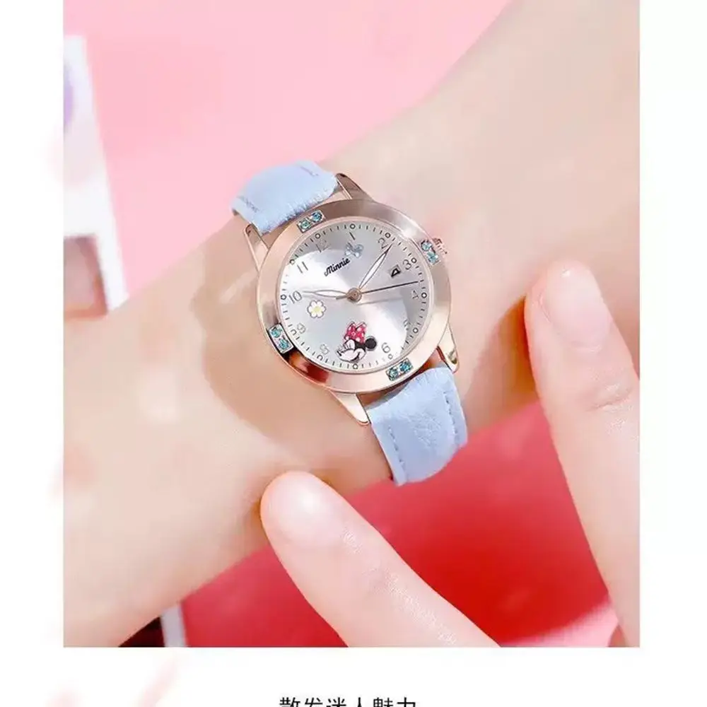 Disney Children's Cartoon Watch Mickey Minnie Fashion Watch Boys and Girls Fashion Watch Suitable for Student Children's gifts