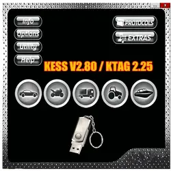 최신 Nuovo 체크섬 KESS 및 KTAG 클론 소프트웨어, Ksuite 2.80, Kess V5.017, ECU 프로그래머, ECU 칩 튜닝 도구, Ktag 2.25