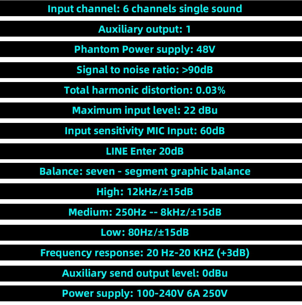 TKLBLS L6 المهنية 6 قناة جهاز مزج الصوت 99 DSP تأثيرات DJ خلط وحدة التحكم بلوتوث USB 48 فولت المرحلة الحفل
