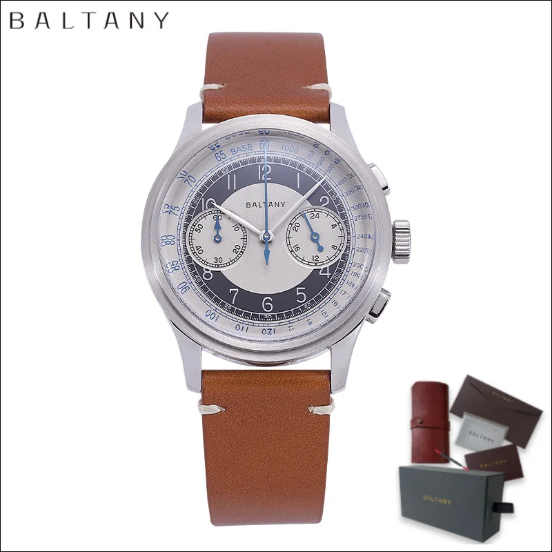 Baltany Luxury Fashion Men's Quartz Watch S5050 Vk64 Waterproof 50m Stainless Steel Homage Classic Dress Chronograph Watches