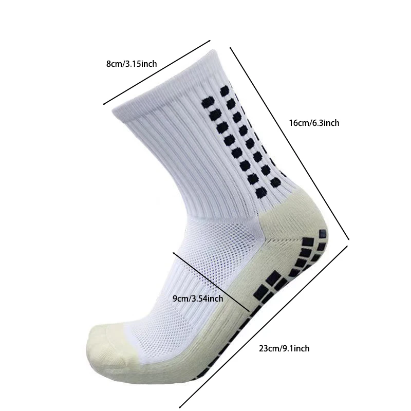 Calcetines de fútbol antideslizantes para hombre, medias para correr, baloncesto, entrenamiento, deportes, 1 par