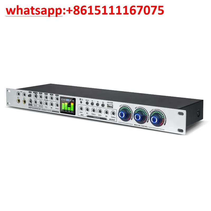 Dual Reverberation DSP Chip LX9 Audio Preamp Effector, Bluetooth Digital Sound Processor For Karaoke Entertainment