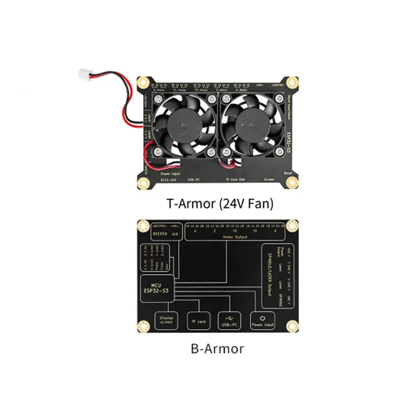 PORK-Laser Engraving Machine MKS DLC32 MAX CNC Router Board Motherboard With T-Armor 24V Fan view 2