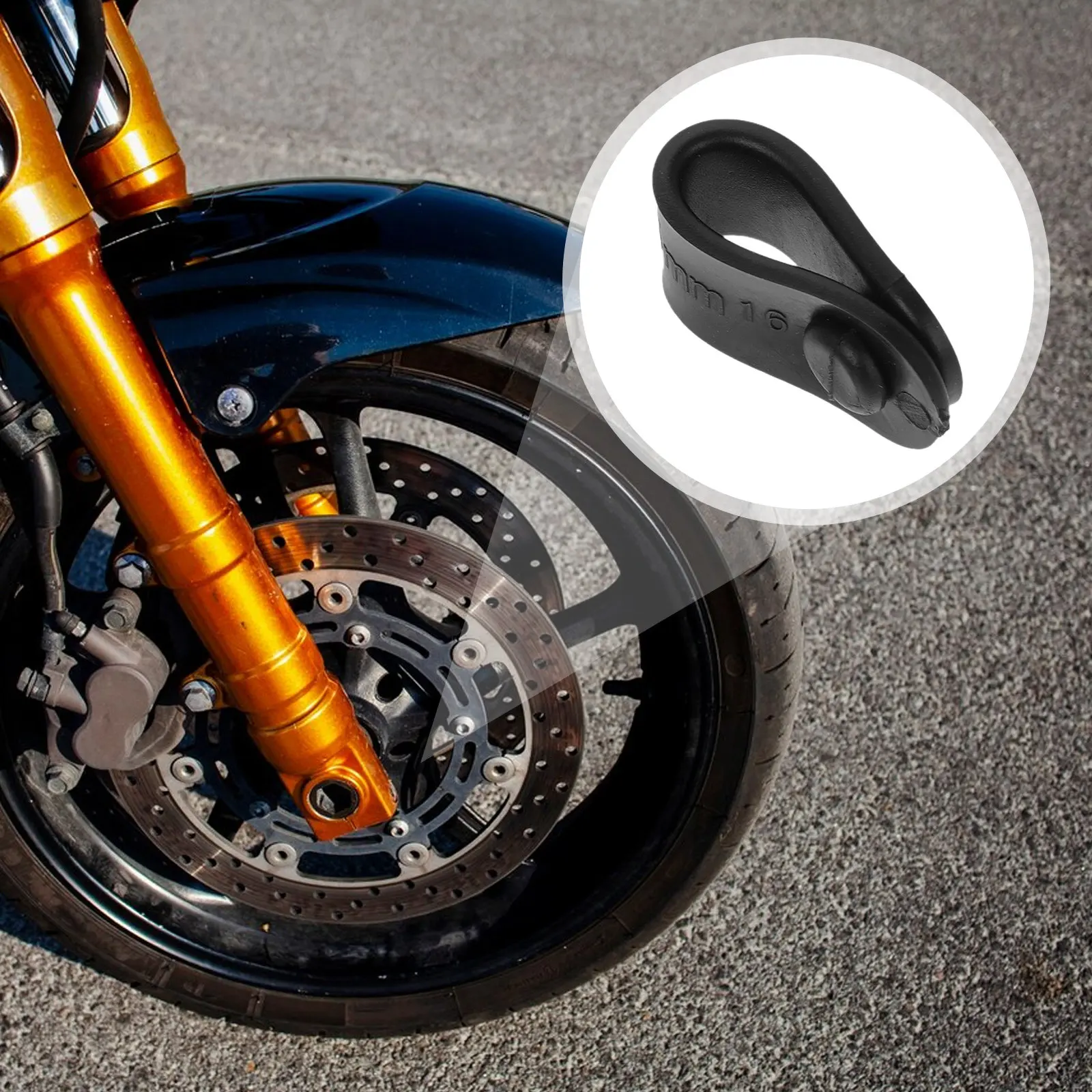 5Pcs High Elasticity Silicone Cable Tension Strap Motorcycle Brake Line Clutch Throttle Wire Organizer Secure Fastening Kit