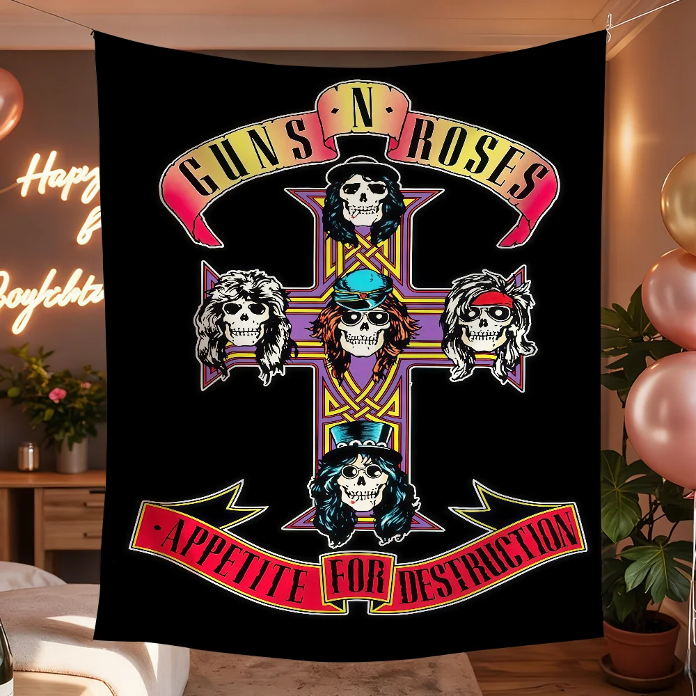 Band G-GUNS N ROSES  flag For Picnic Party Art Home Decoration Outdoor Camping Banner Gifts