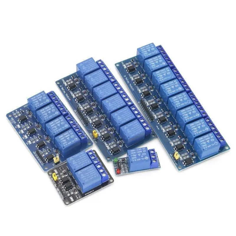 1PCS 1/2/4/8-Channel X-Way DC5V Relay Module With Optocoupler Output For Compatible PCB Board Switching