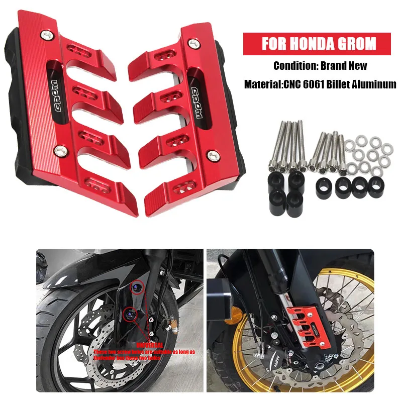 For Honda Grom 125 GROM125(MSX125)Motorcycle Mudguard Front Fork Protector Guard Block Front Fender Anti-fall Slider Accessories