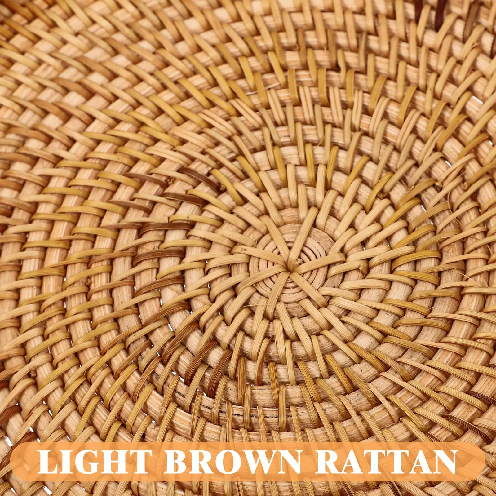 

Rattan Storage Baskets Large Woven Baskets Home Decor Coffee Tray Fruit Plate Stackable Dessert Tray Household Fruit