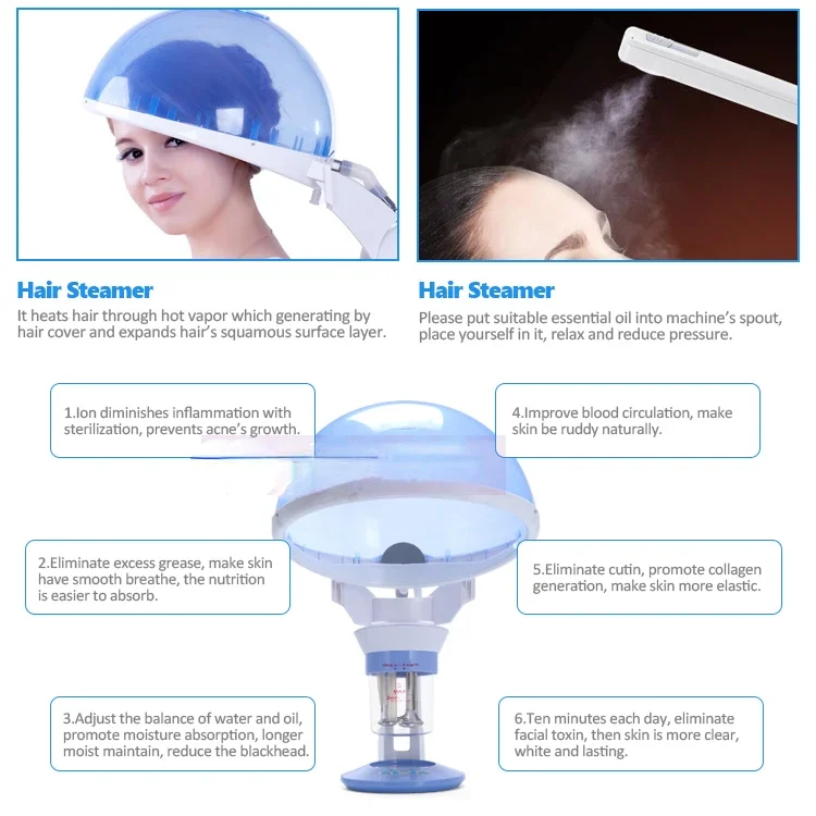 mini hot facial steamer heated electric hair steamer cap