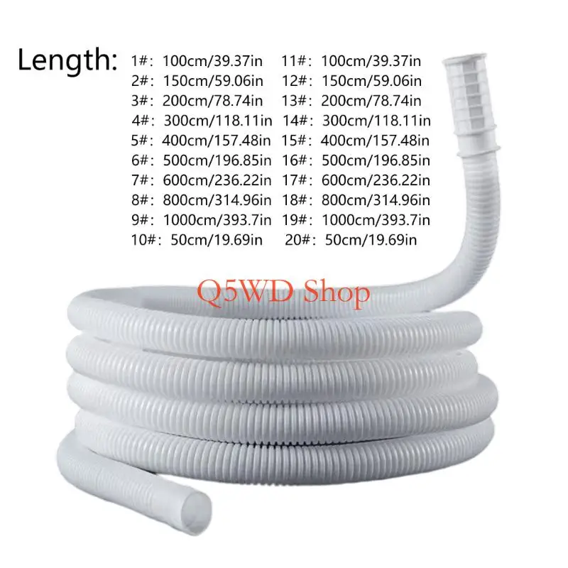 Q5WD Universal Drainage Hose Extension Flexible Strong Rubber Hose for Home Use