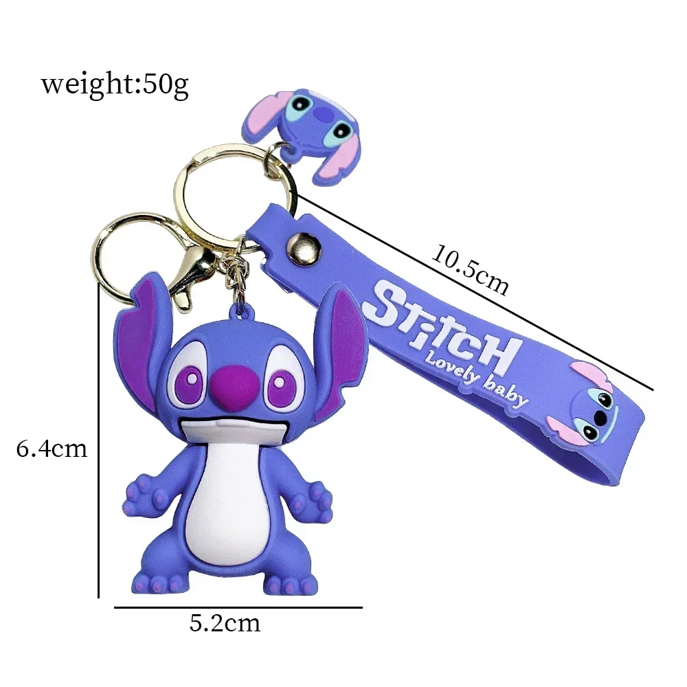 Disney Stitch Sleutelhanger Kawaii Cartoon Anime Hanger Heren Dames Roze Auto Sleutelhanger Accessoires Kids Speelgoed Vrienden Verjaardagscadeaus