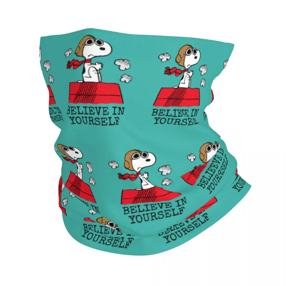 

Бандана S-Snoopys The Flying Ace на заказ, зимняя теплая повязка на шею, женский ветрозащитный шарф для лица для пеших прогулок, повязка на голову с гетрами для собак