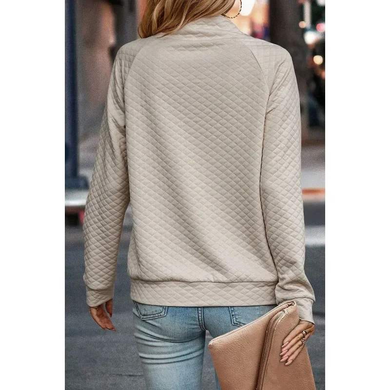 Jersey de punto con cuello redondo para mujer, suéter con diseño de botones, Tops sueltos informales cálidos térmicos para mujer, temperamento para viajes, moda, nuevo