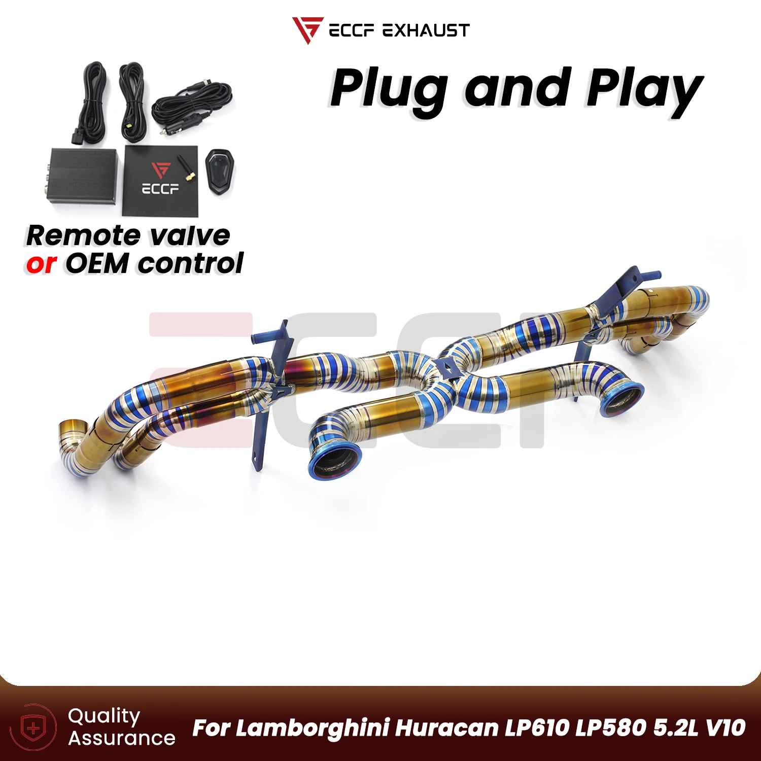 

Sporty Titanium Exhaust System For Lamborghini Huracan LP610 LP580 5.2L V10 Plug and Play Performance Upgrade Easy Installation